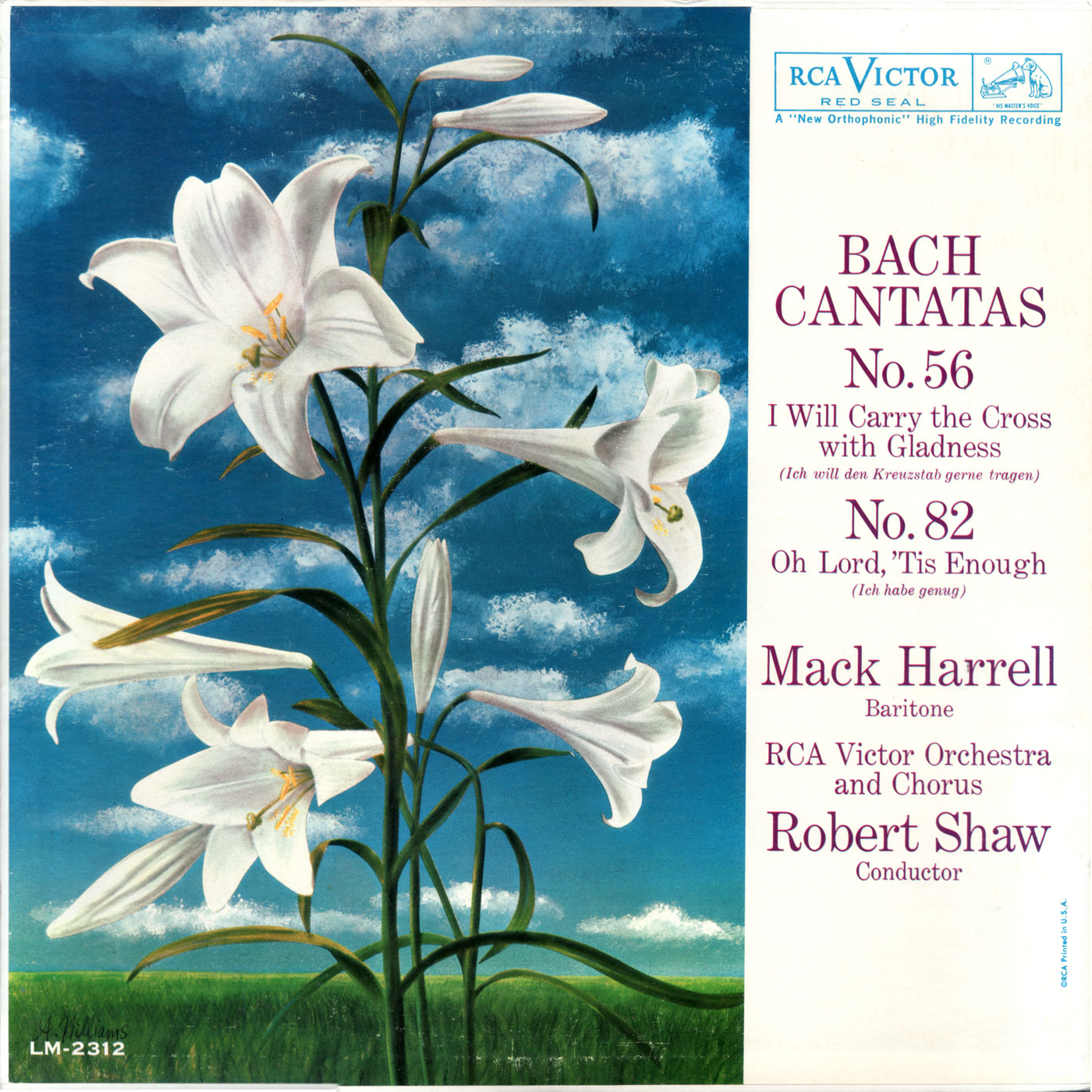 Cantatas: No.56 I Will Carry The Cross & No. 82 Oh Lord, 'Tis Enough